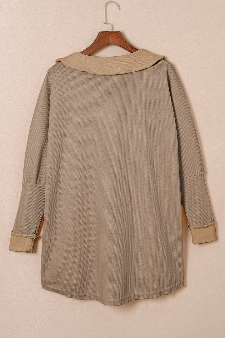 Bianca Waffle Knit Long Sleeve Top