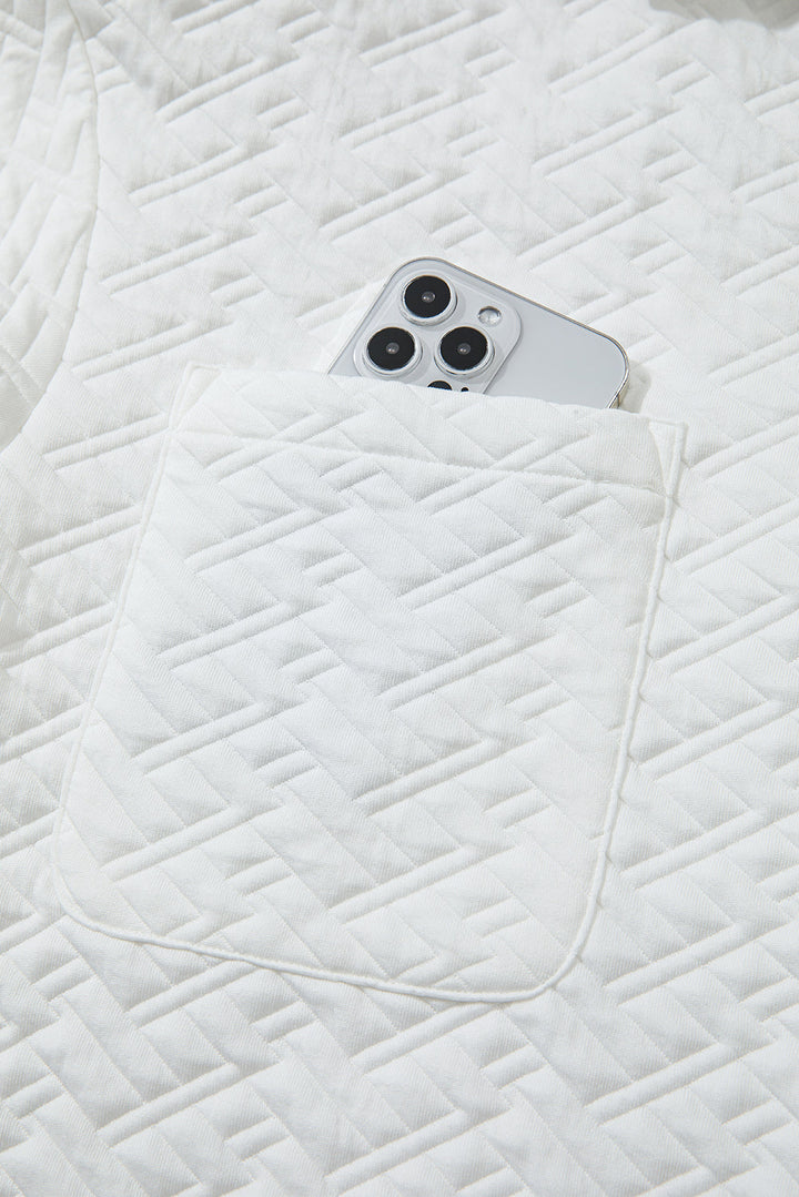 Raina Textured Collared Pullover