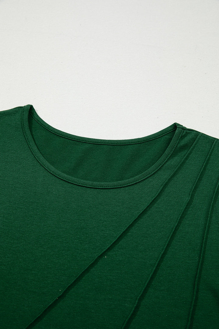Alejandra Detail Solid Color Long Sleeve Top