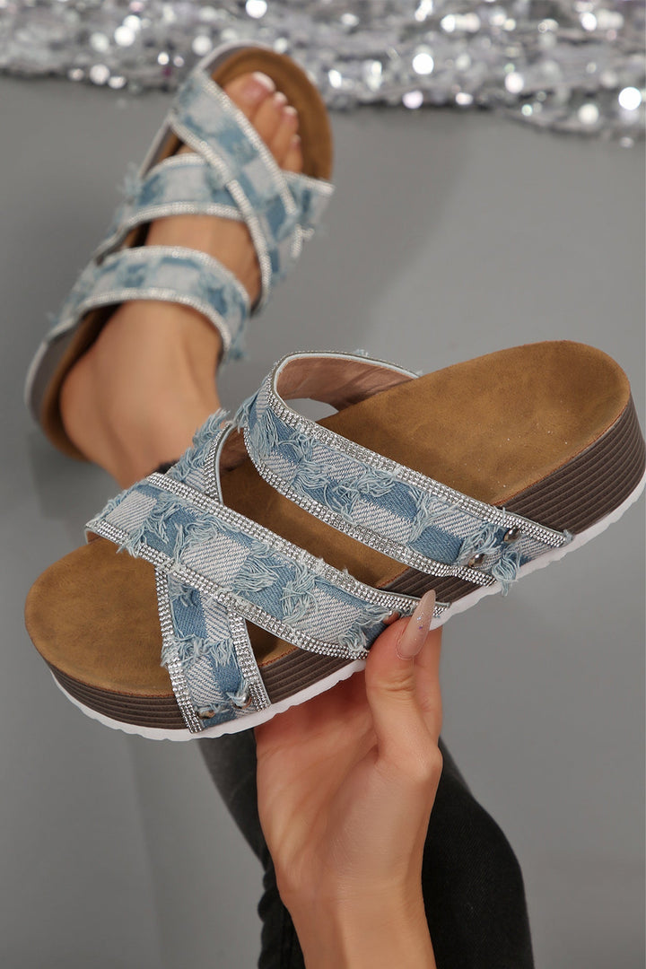 Lakelynn Strappy Hollowed Platform Slippers