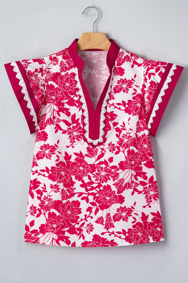 Dahlia Detail Flutter Sleeve Blouse