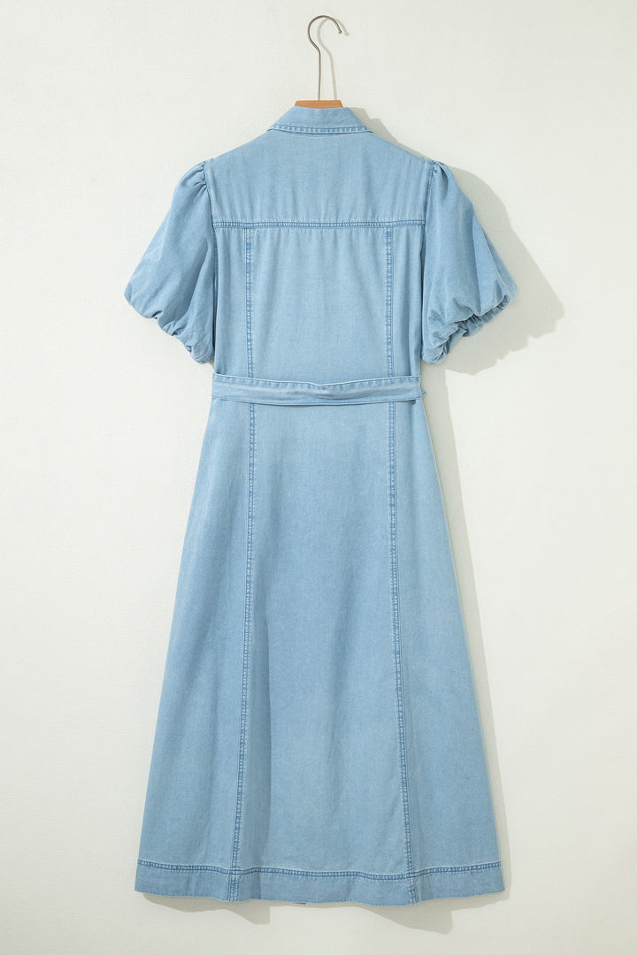 Shiloh Bubble Sleeve Long Dress