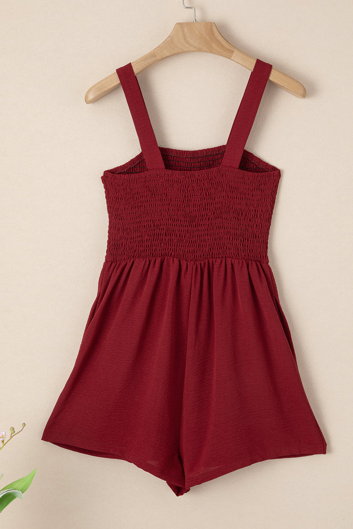 Marlowe Casual Smocked Sleeveless Romper