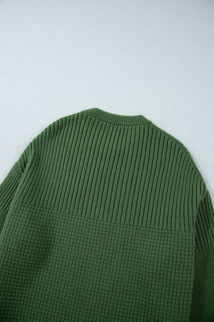 Julietta Mixed Textured Knitted Sweater