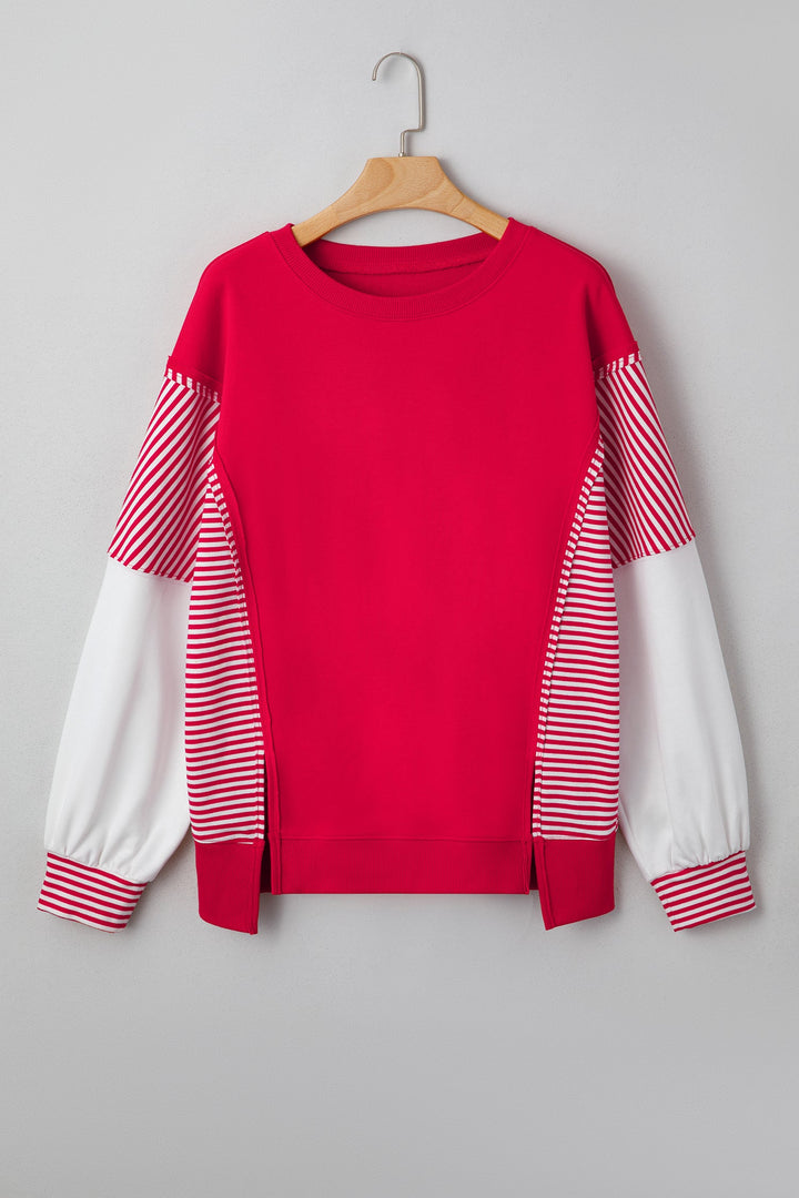 Aaliyah Patchwork Sleeve Colorblock Sweatshirt