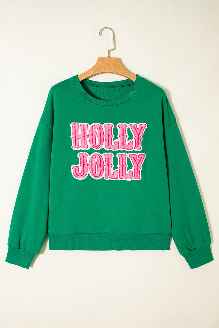 Luz Embroidered Christmas Holiday Sweatshirt