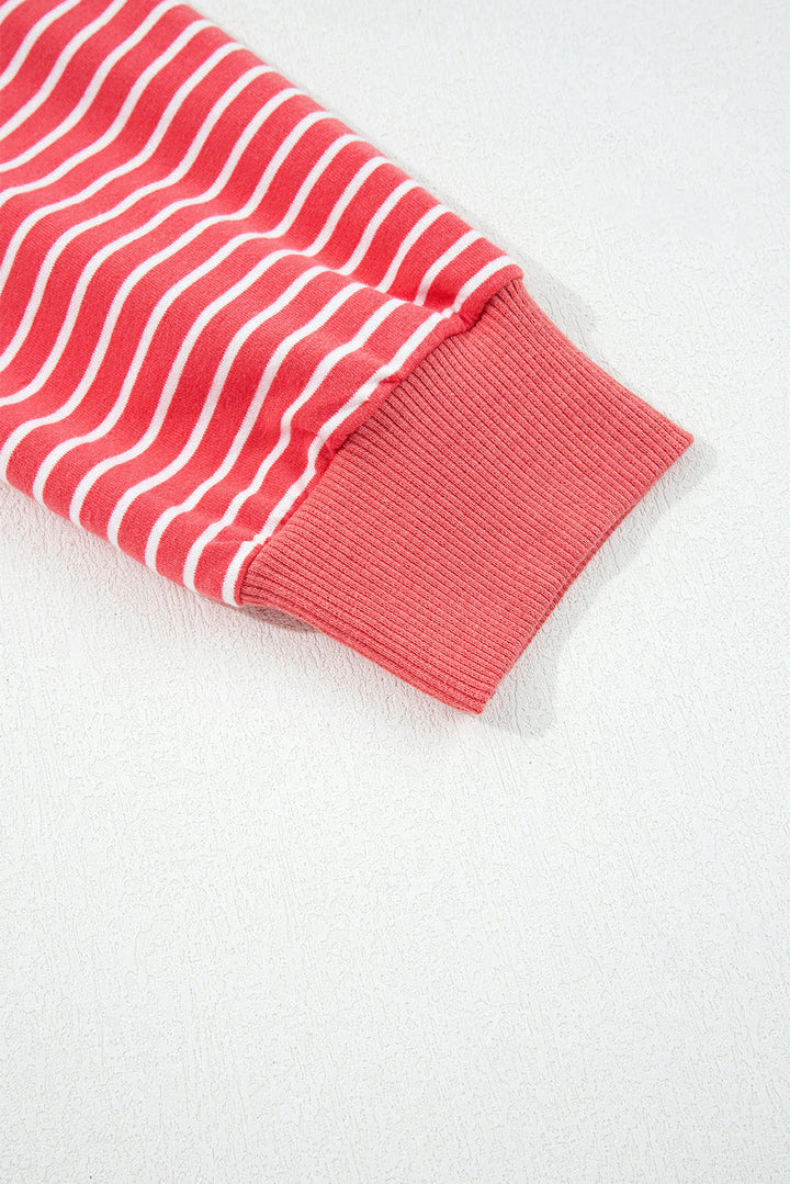 Hallie Puff Sleeve Stripe Hoodie