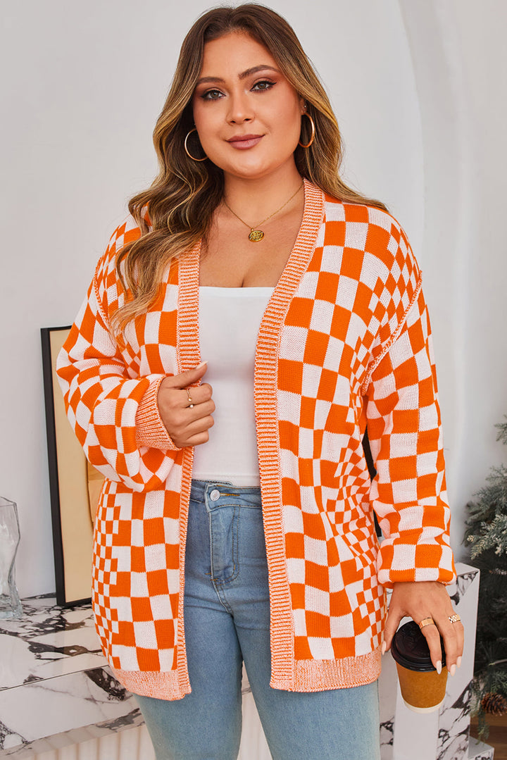 Rosalyn Drop Shoulder Open PLUS Cardigan