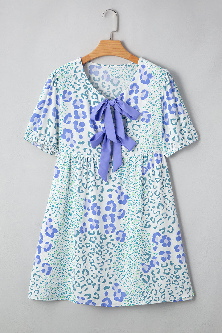 Lacey Puff Sleeve Mini Dress