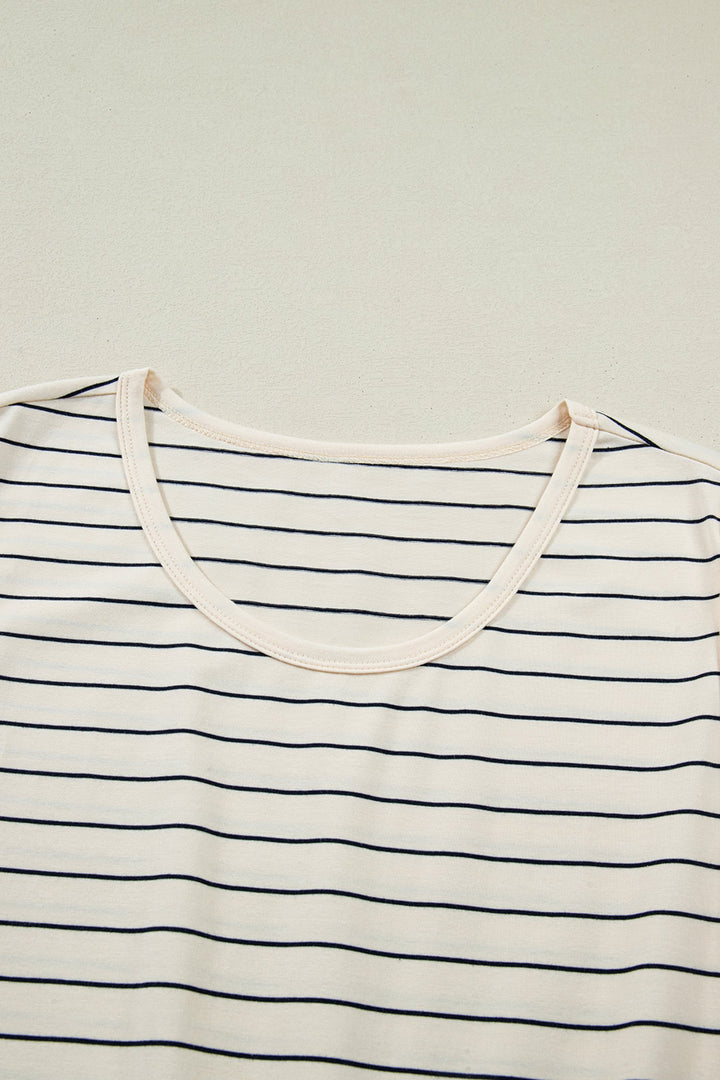 Mabel Stripe Drawstring Tunic Tank