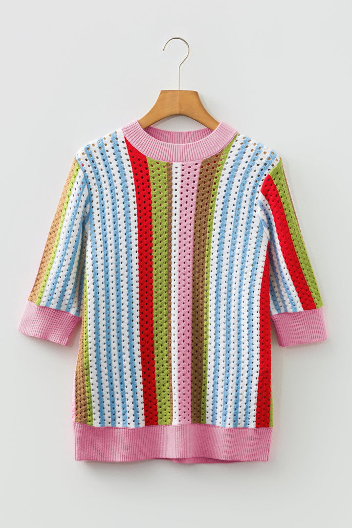 Alora Knit Short Sleeve Sweater