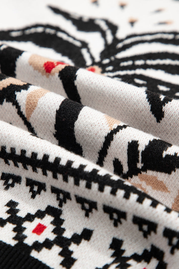 Selene Print Front Knit Cardigan