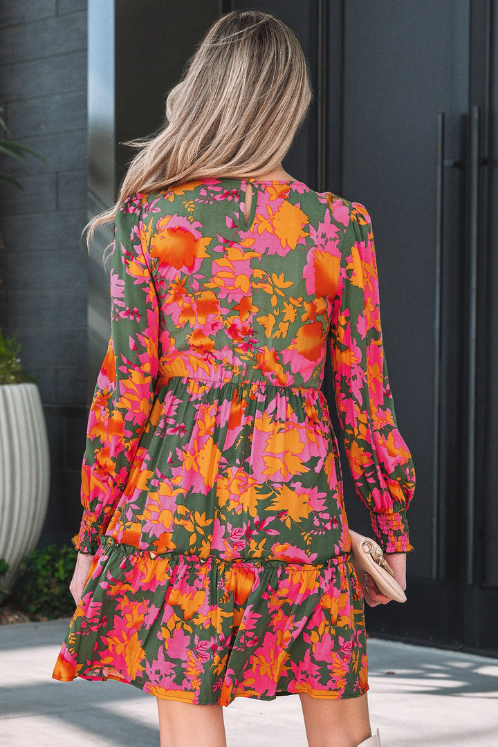 Anna Smocked Ruffled Mini Dress