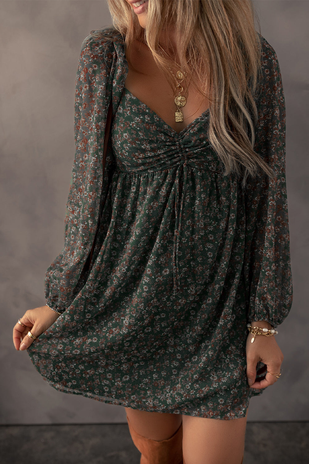 Armani Shirred Back Mini Dress