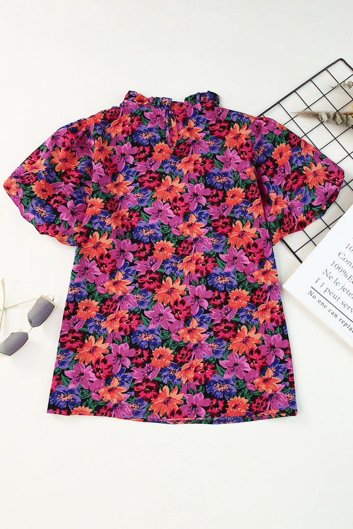 Ari Print Puff Sleeve Blouse