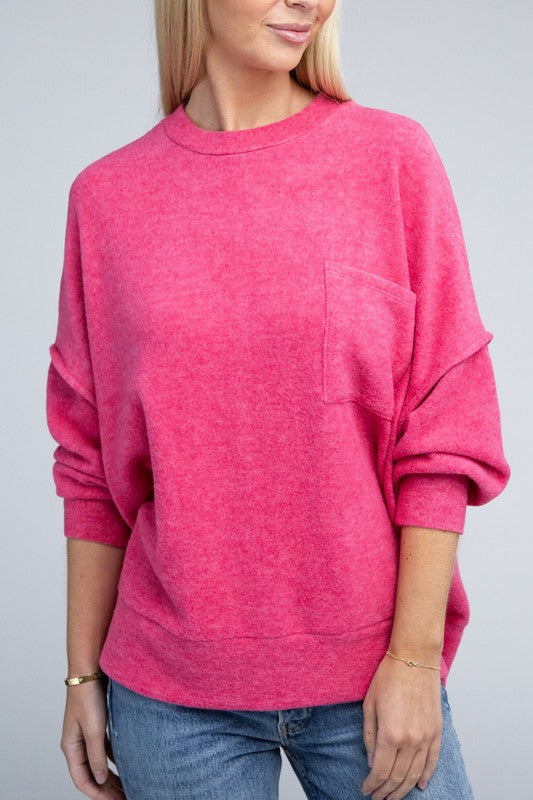 Melange Drop Shoulder Oversized Sweater