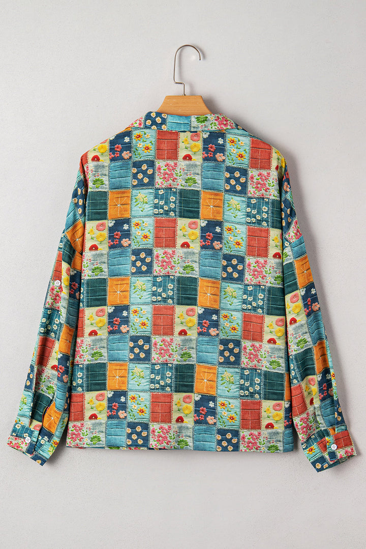 Zyla Up Sleeve Shift Blouse