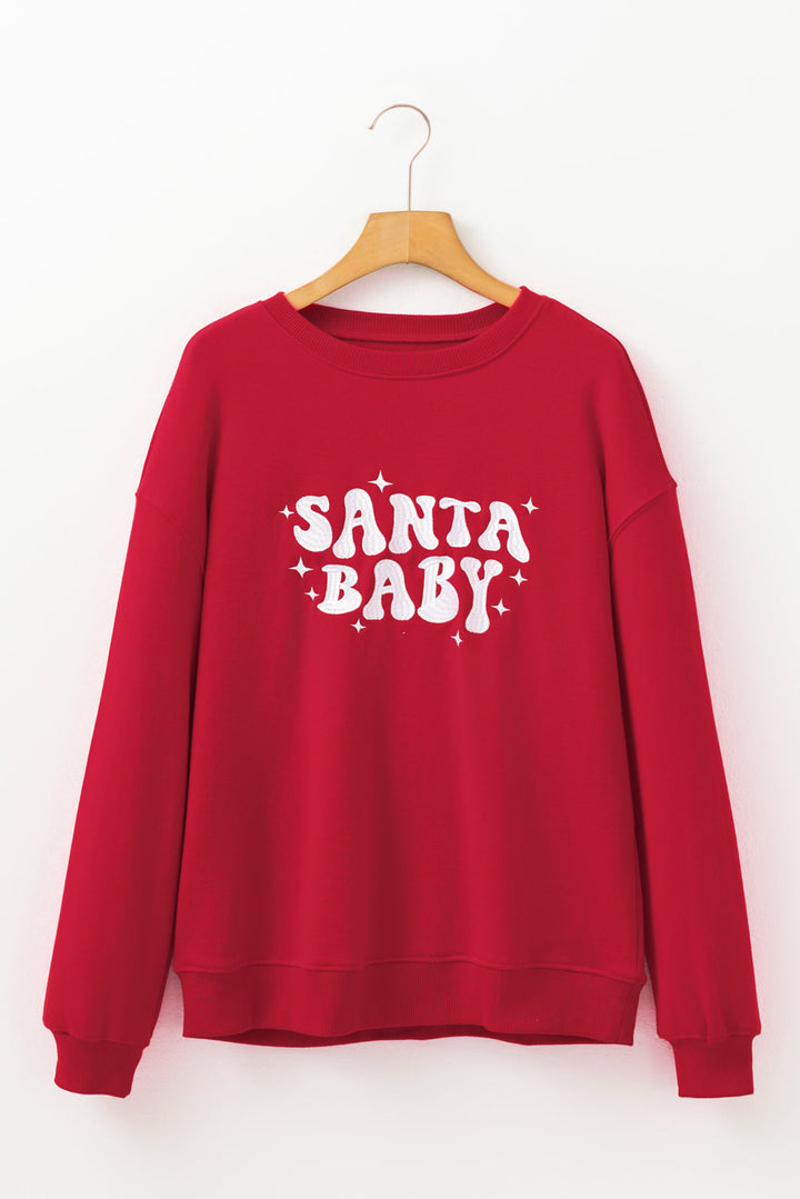 Harper Embroidered Crewneck Christmas Sweatshirt