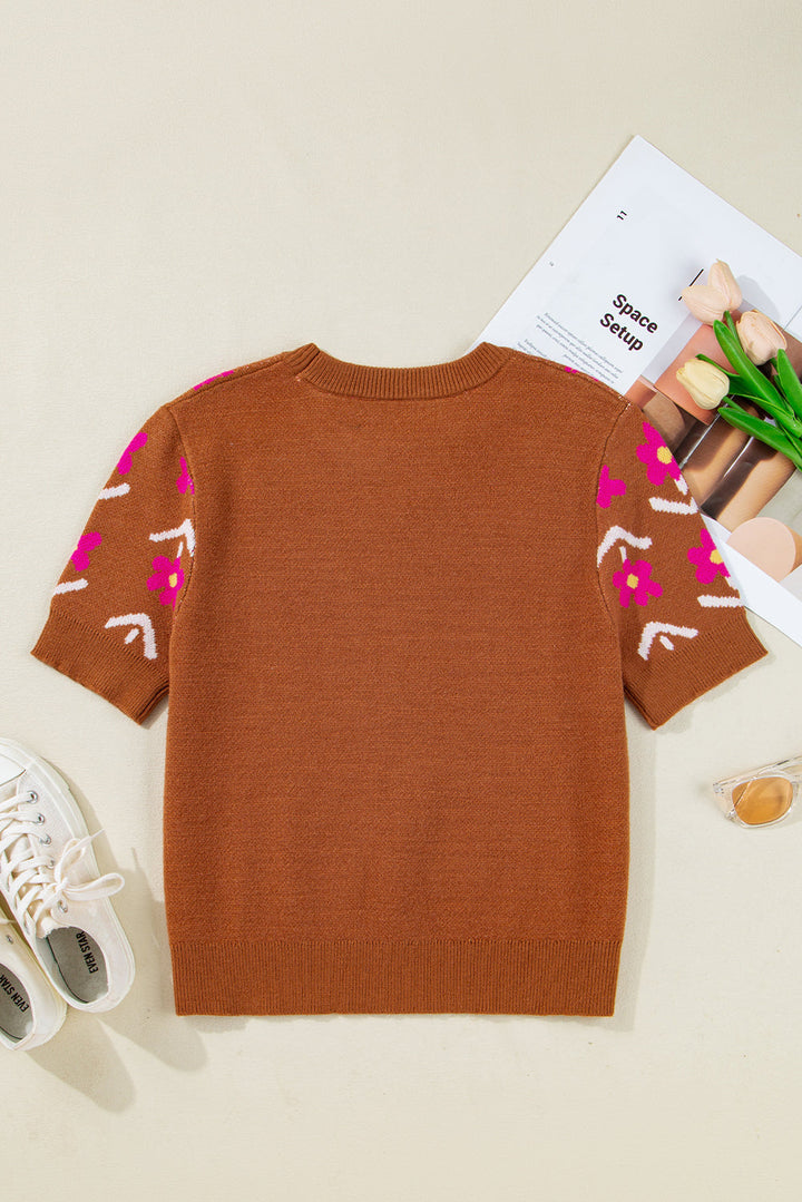 Karla Short Puff Sleeve Sweater