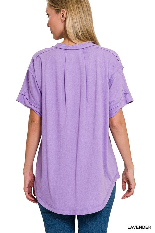 REANNA RAW EDGE TOP
