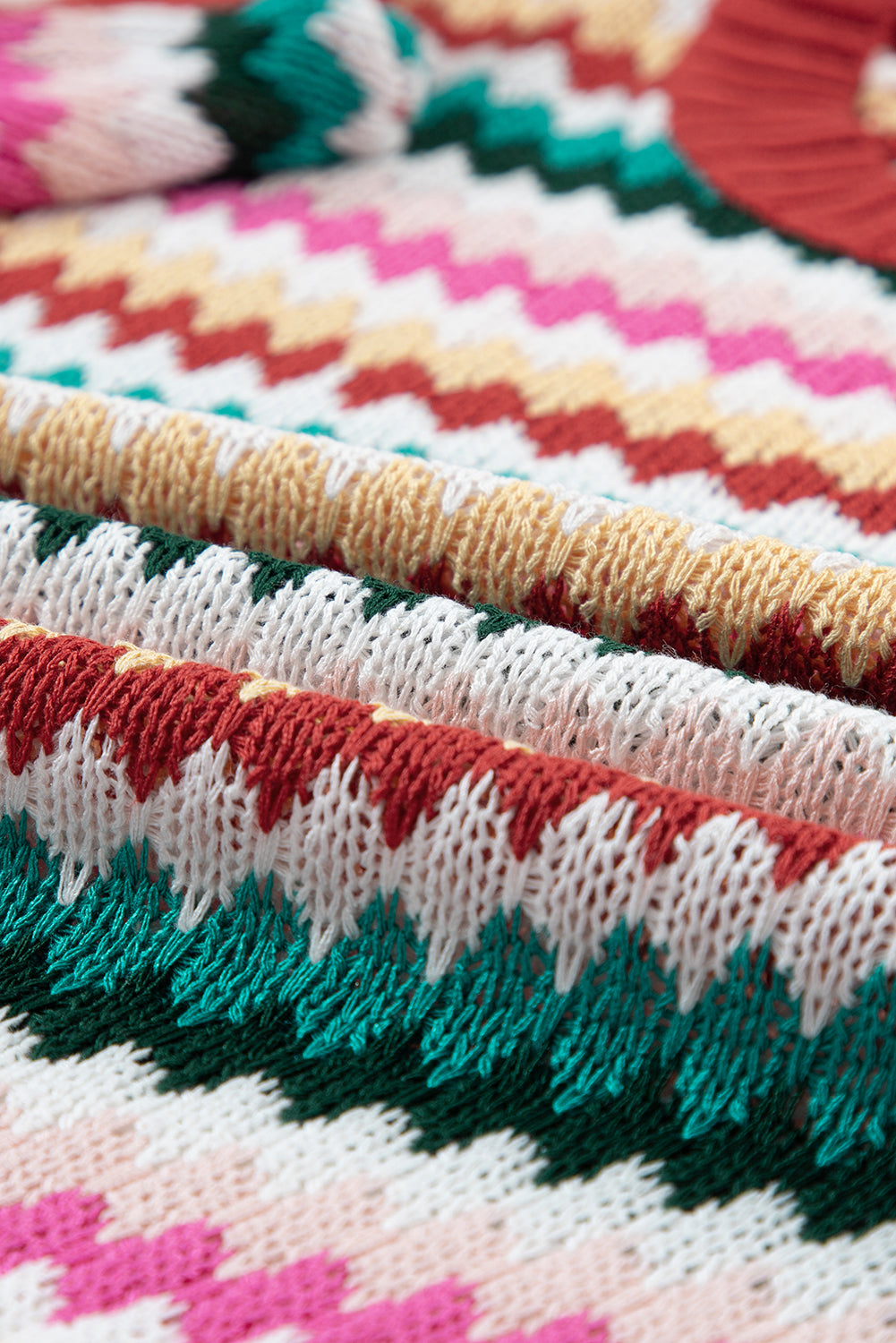 Molly Sleeve Colorful Textured Sweater