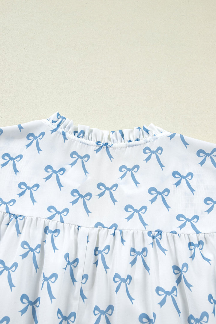 Melody Short Sleeve Bow PLUS Top