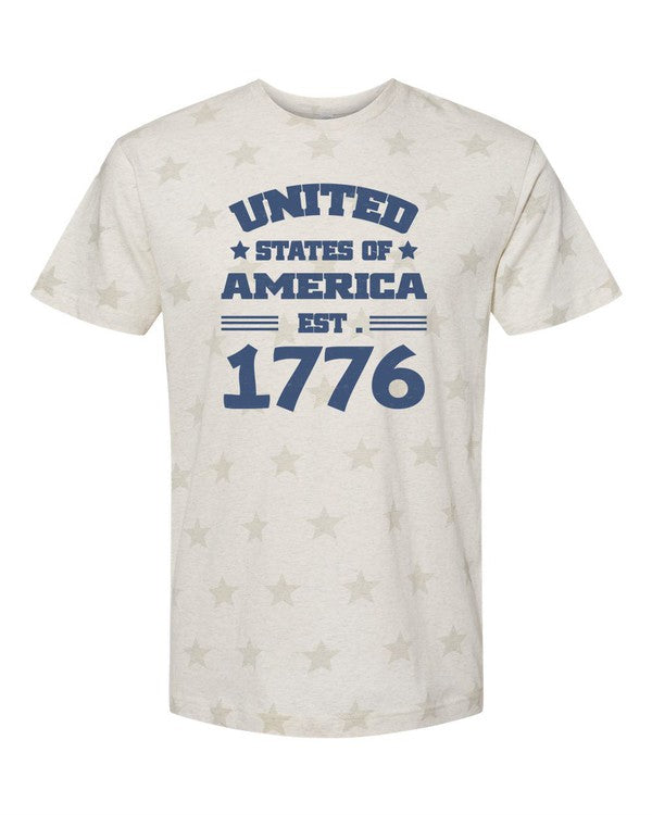 United State of America 1776 Star Graphic Tee