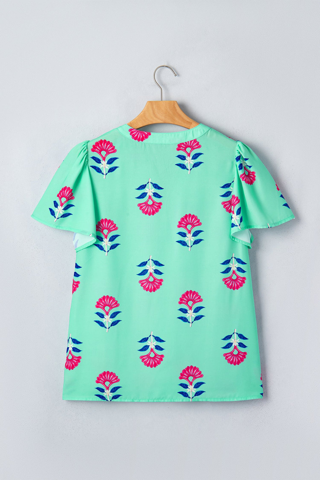 Gianna Floral Flutter Sleeve Blouse