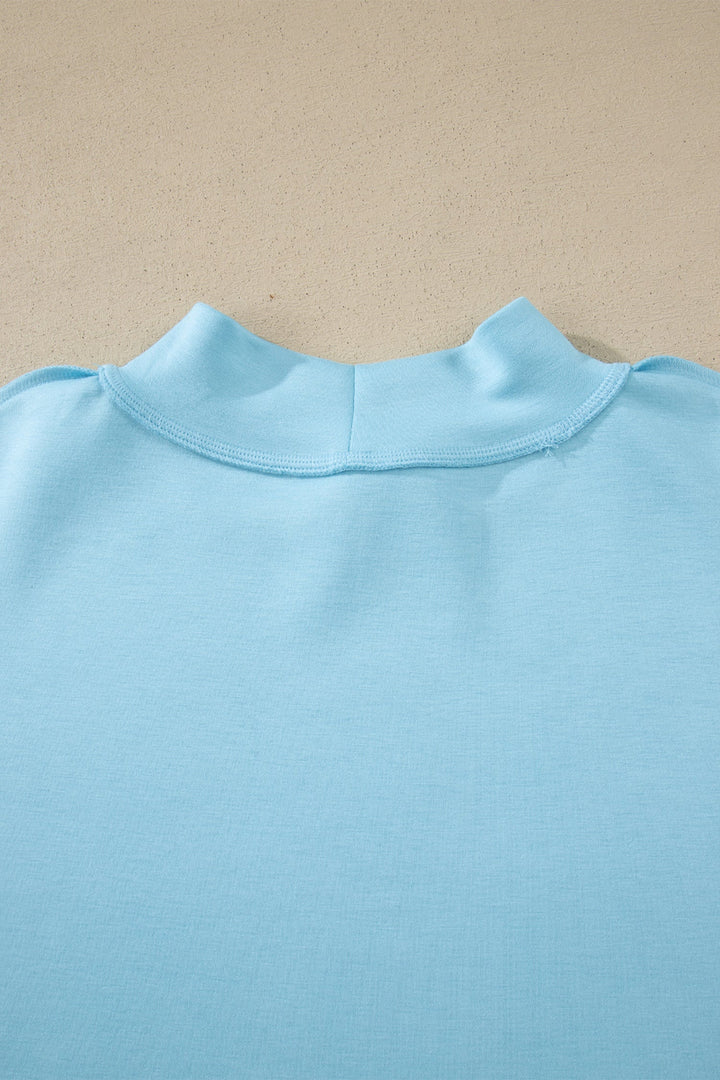 Sasha Seam Mock Oversize Tee Set