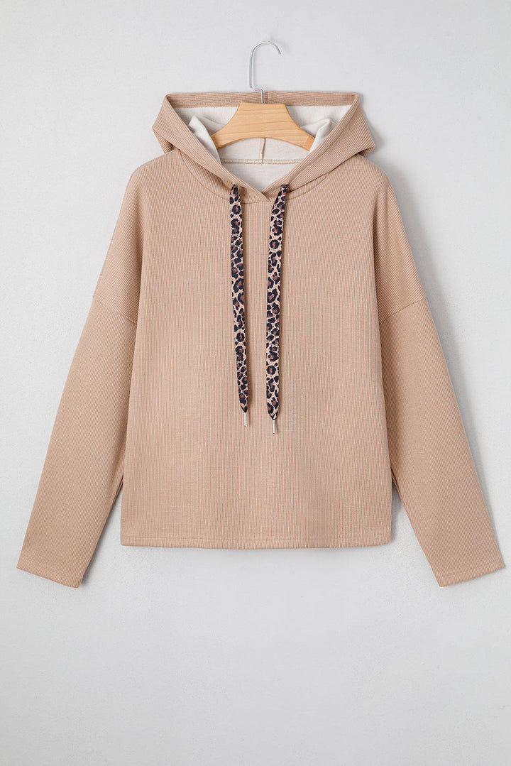 Elodie Textured Drawstring Baggy Hoodie