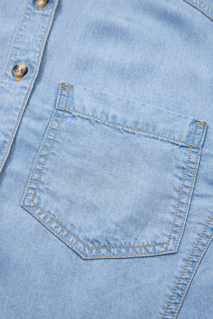 Daphne High Low Chambray Shirt