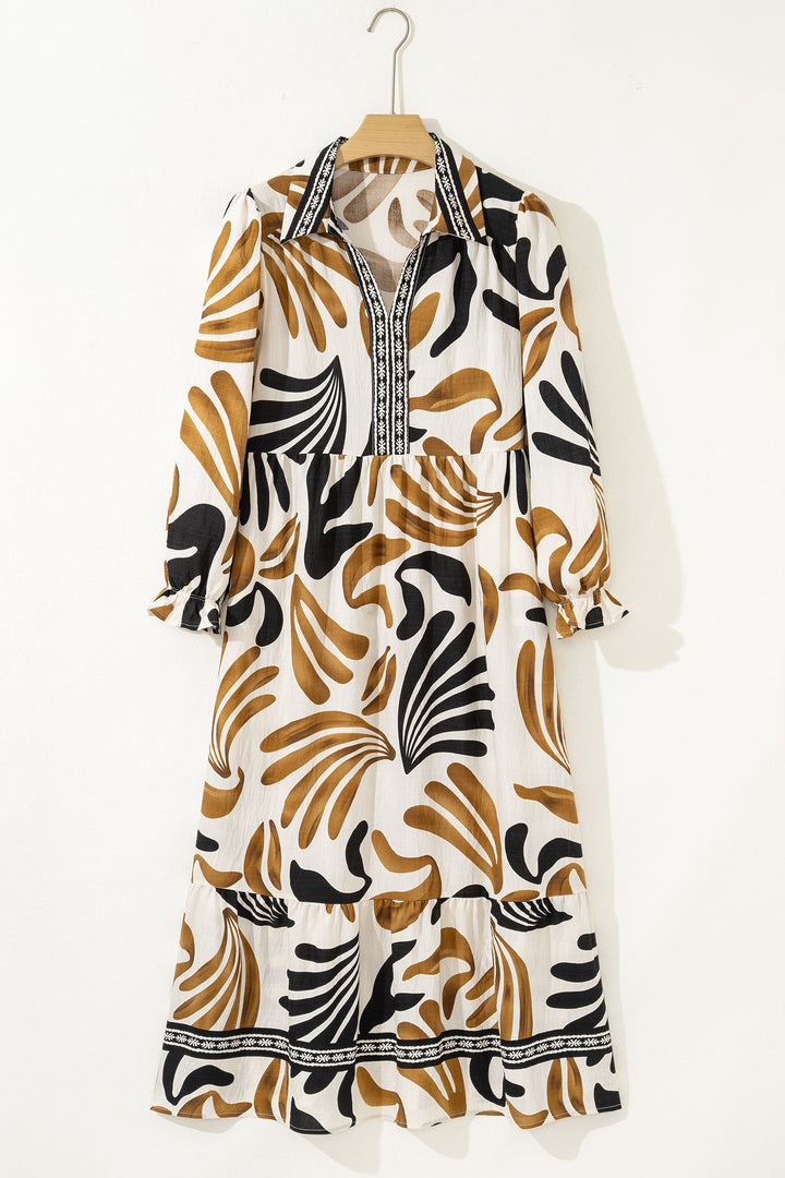 Zaylee Sleeve Ruffle Hem Dress
