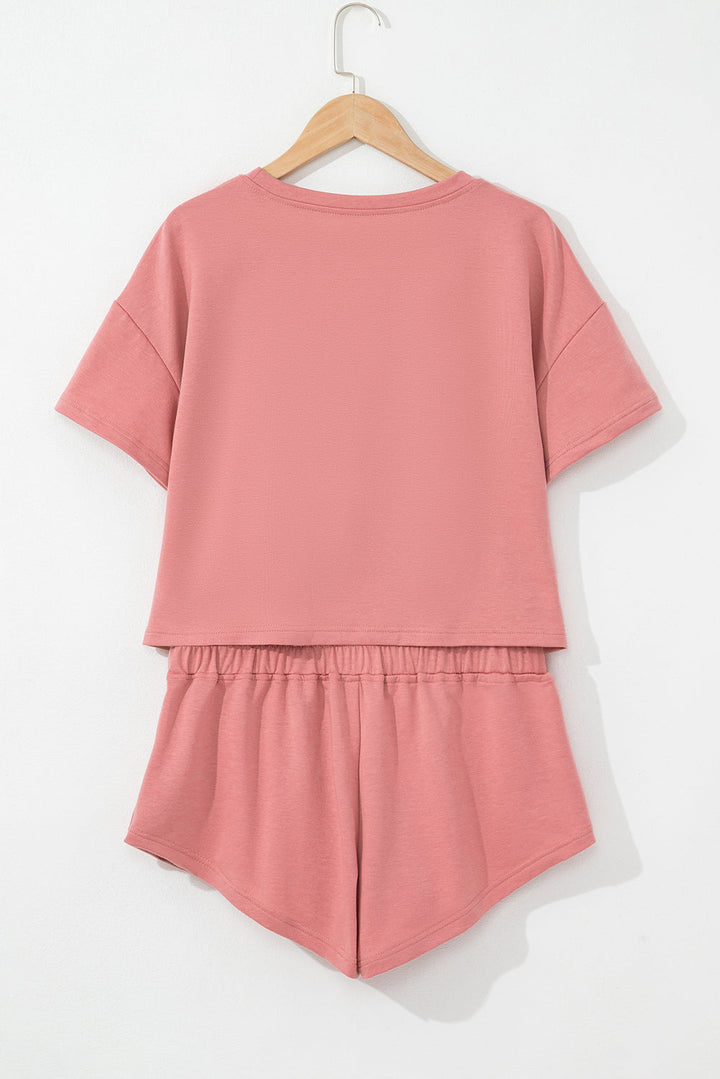 Evelynn Blossom 2pcs Cropped Tee Set