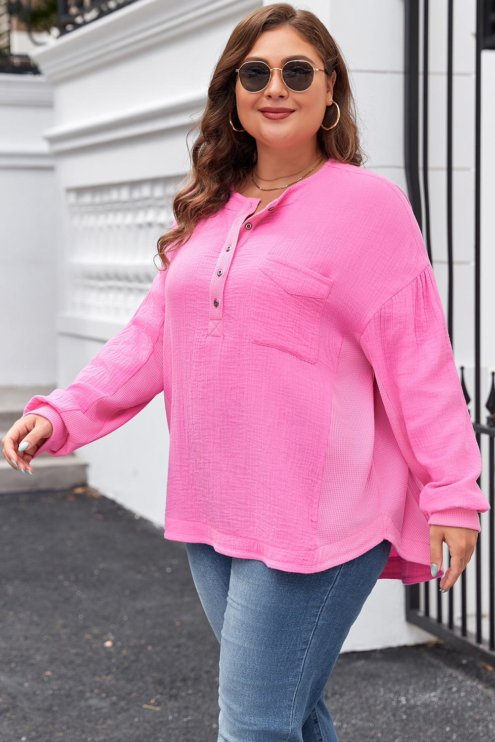 Mavis Chest Drop Sleeve PLUS Top
