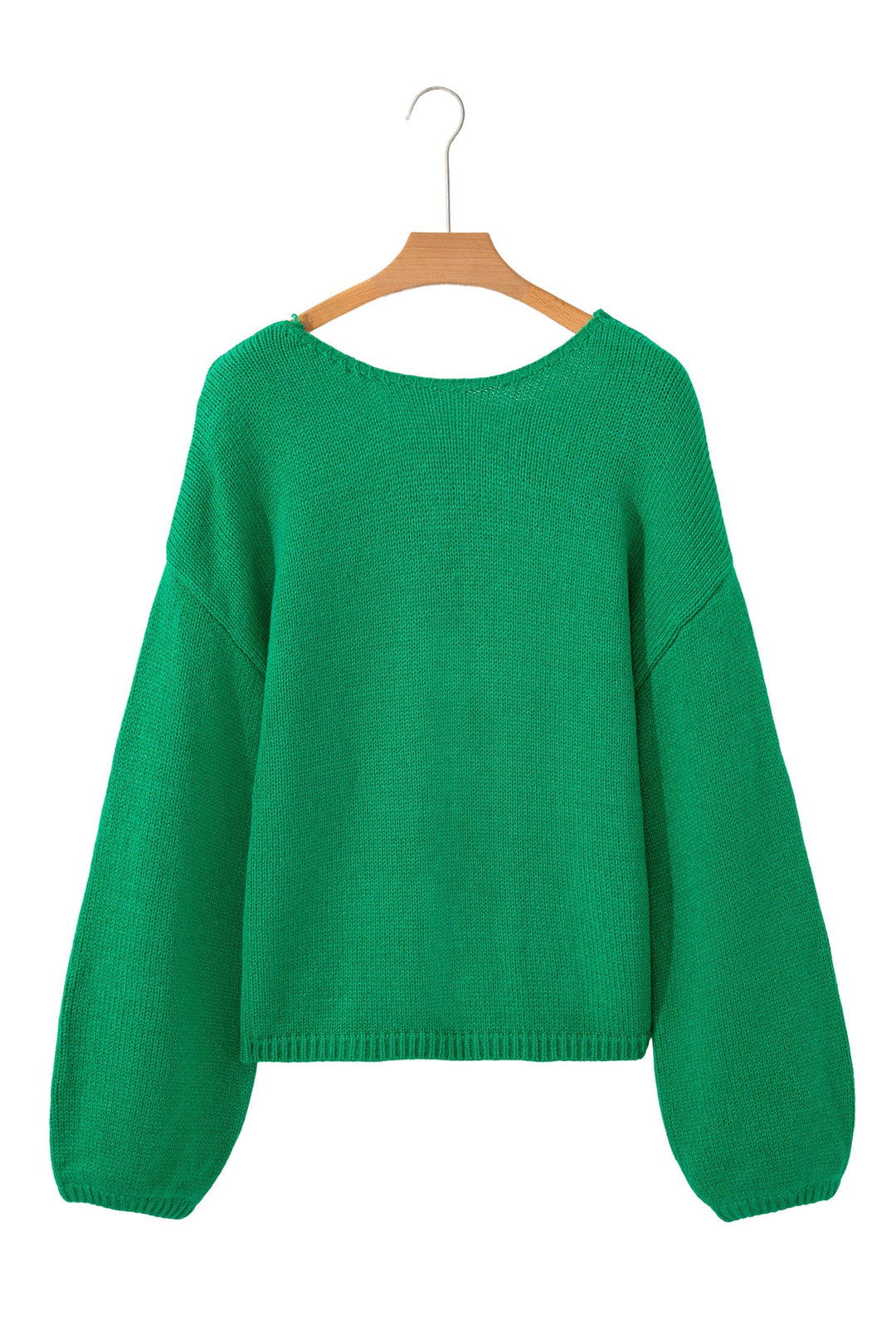 Raven Backless Bubble Sleeve Sweater
