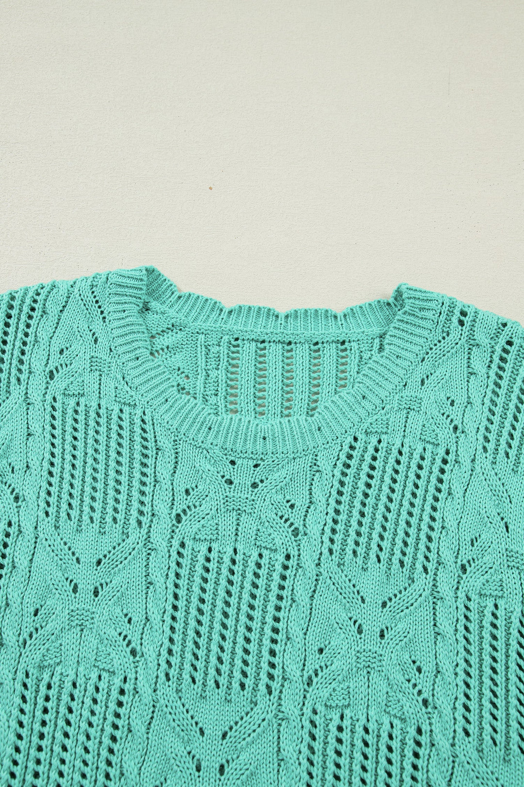 River Trim Short Sleeve Sweater