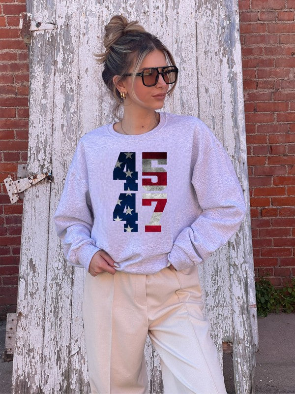 45 47 Trump America Graphic Sweatshirt