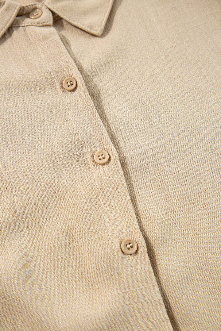 Scarlet Sleeve Tiered Pleated Shirt