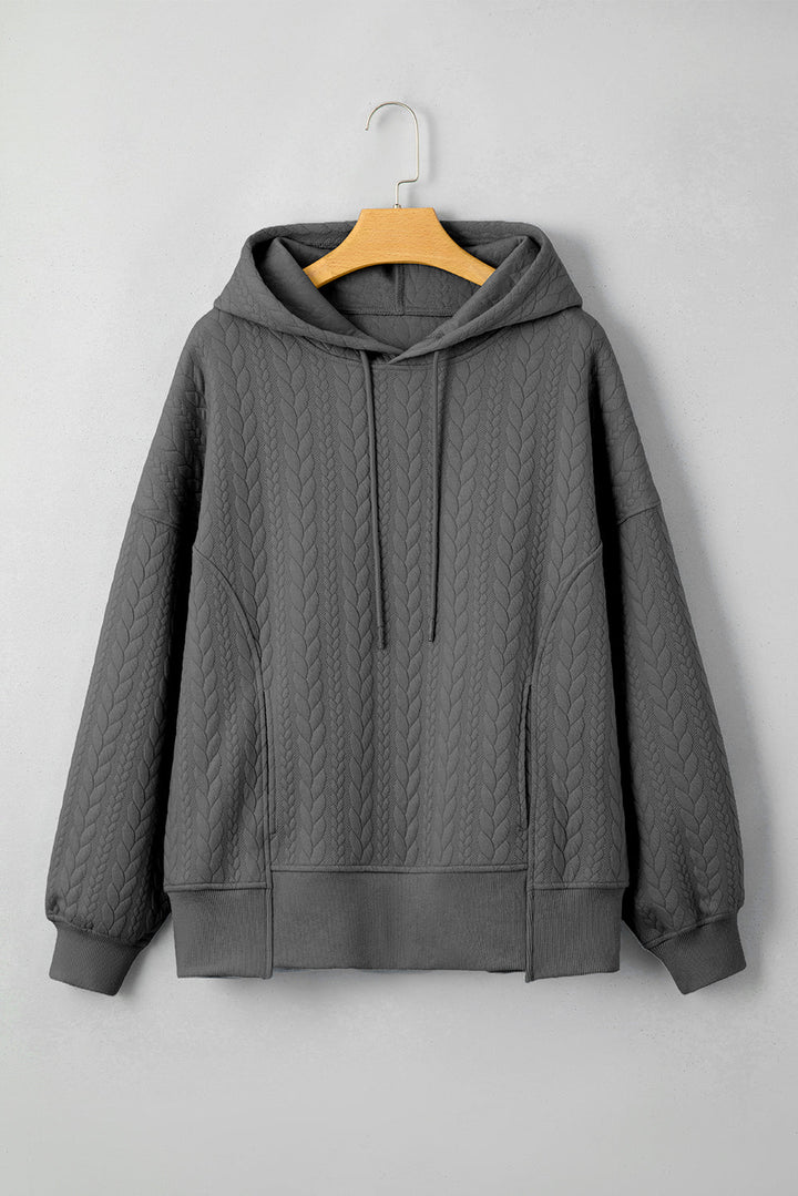 Promise Textured Baggy Solid Hoodie