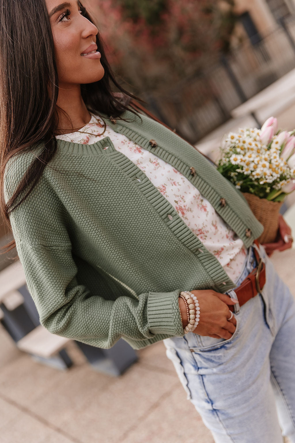 Cloud Knit Cardigan - Fern