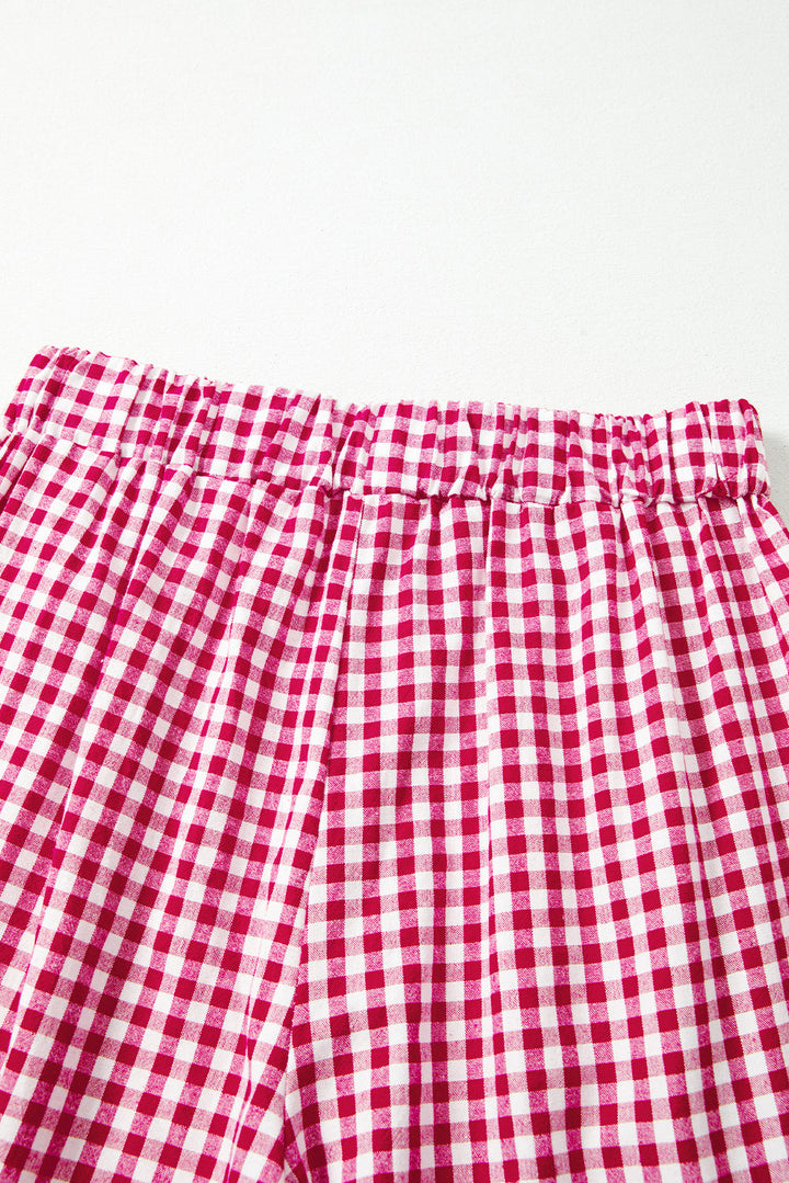 Laura Plaid Casual Loose Trousers