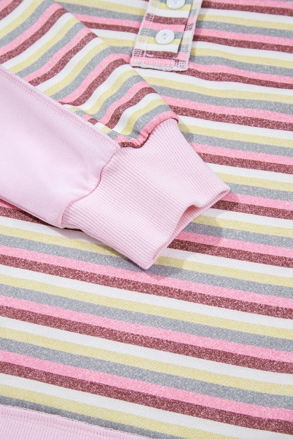 Khloe Patchwork Loose Henley Sweatshirt