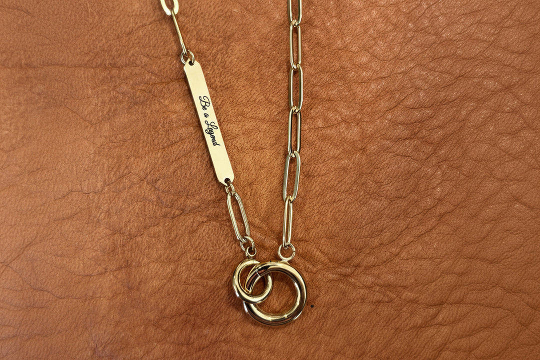 'Be a Legend' Legacy Charm Holder Paperclip Necklace