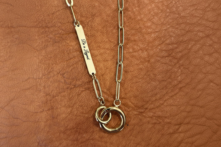 'Be a Legend' Legacy Charm Holder Paperclip Necklace