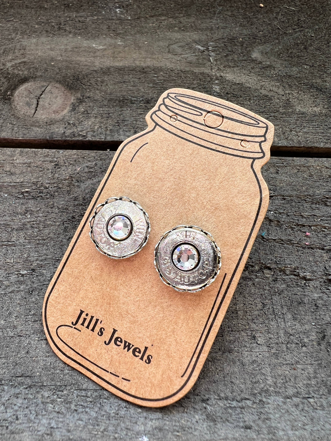 45 Auto Bullet Earrings Western scalloped design 