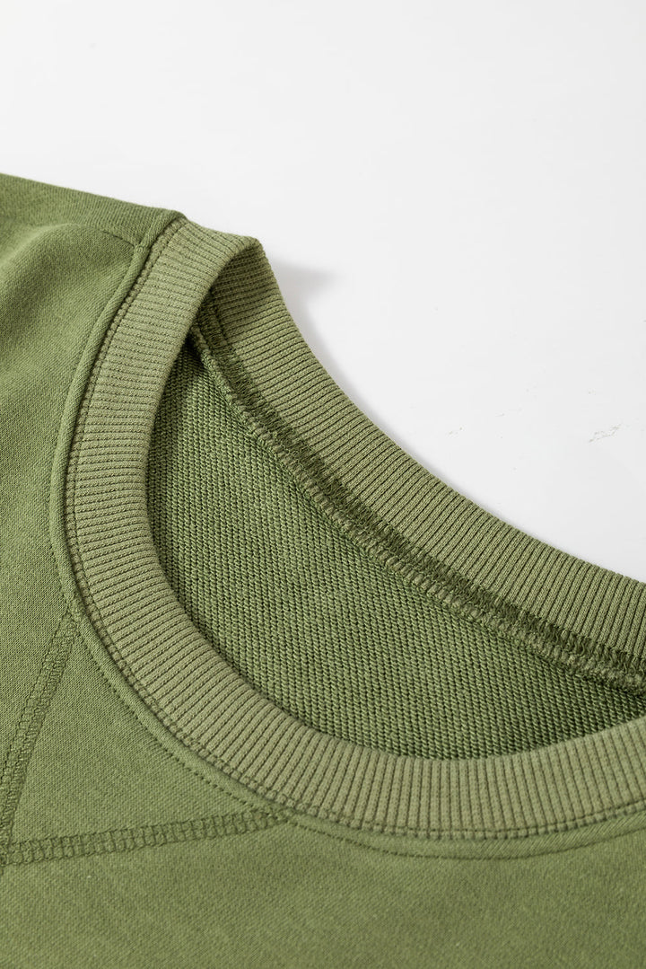 Ainsley Crisscross Stitching Loose Sweatshirt