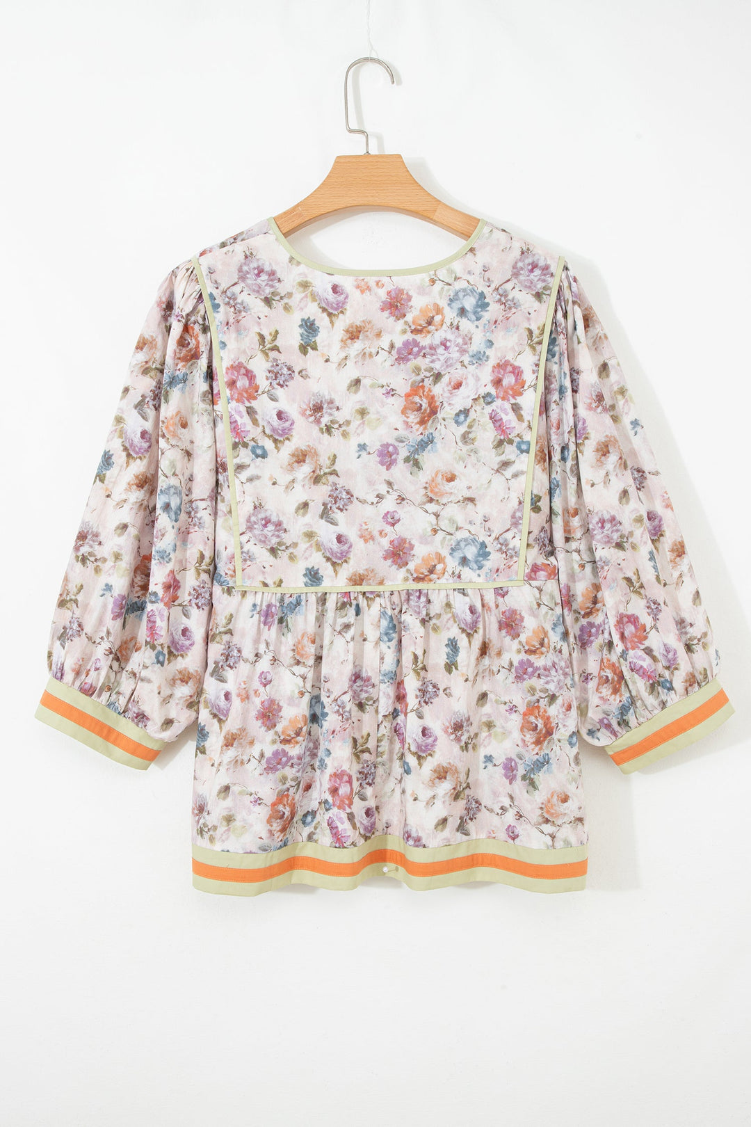 Andi Striped Detail Babydoll PLUS Blouse