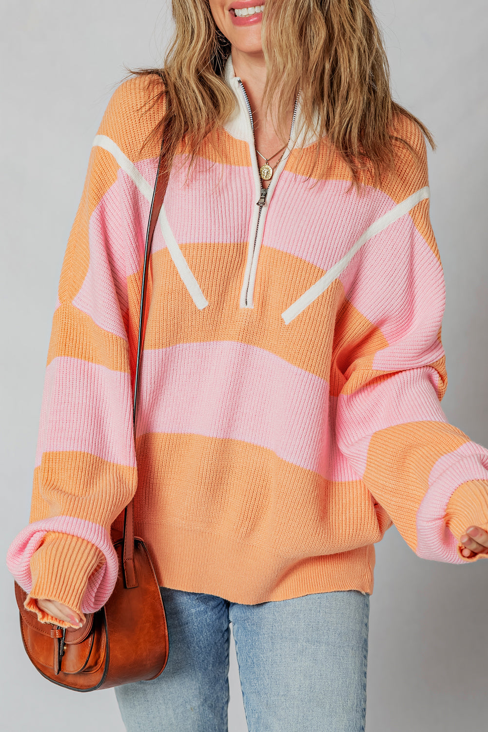 Claire Half Zip Oversize Sweater