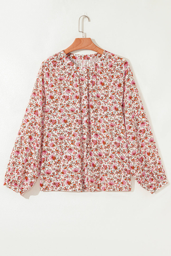 Carter Notched Puff Sleeve Blouse