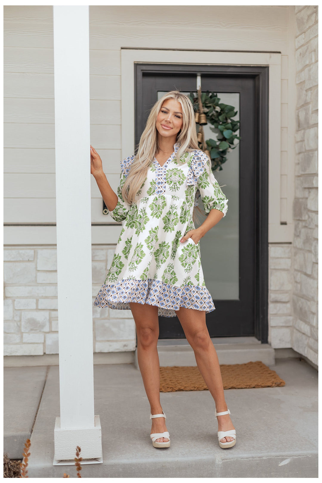 Margot Ruffle Detail Mini Dress